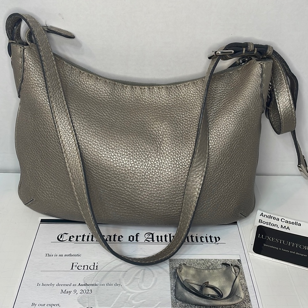 Authentic FENDI selleria Crossbody leather bag with COA